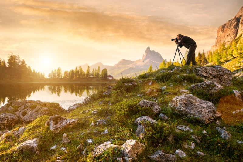 Landscape Photographer with Tripod