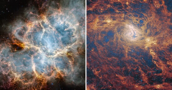 James Webb Space Telescope Crab Nebula and Messier 83 images